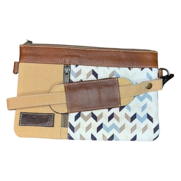 Sixtease Up-cycled Canvas Small and Crossbody Bag - Picture 2 of 10